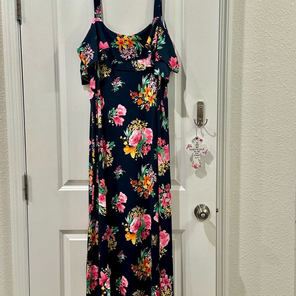 Floral Maxi Dress with Ruffle Detail